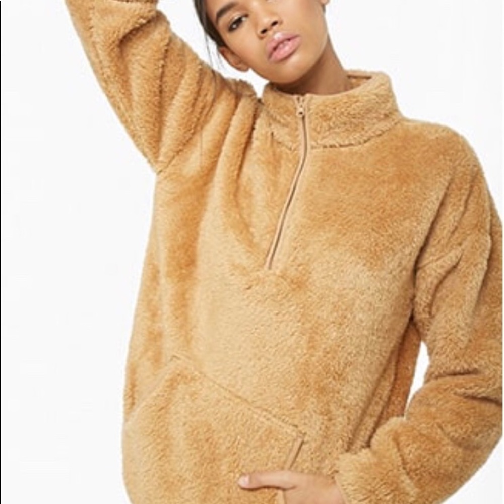 LAST CHANCE 🎉 Forever21 plush half zip pullover